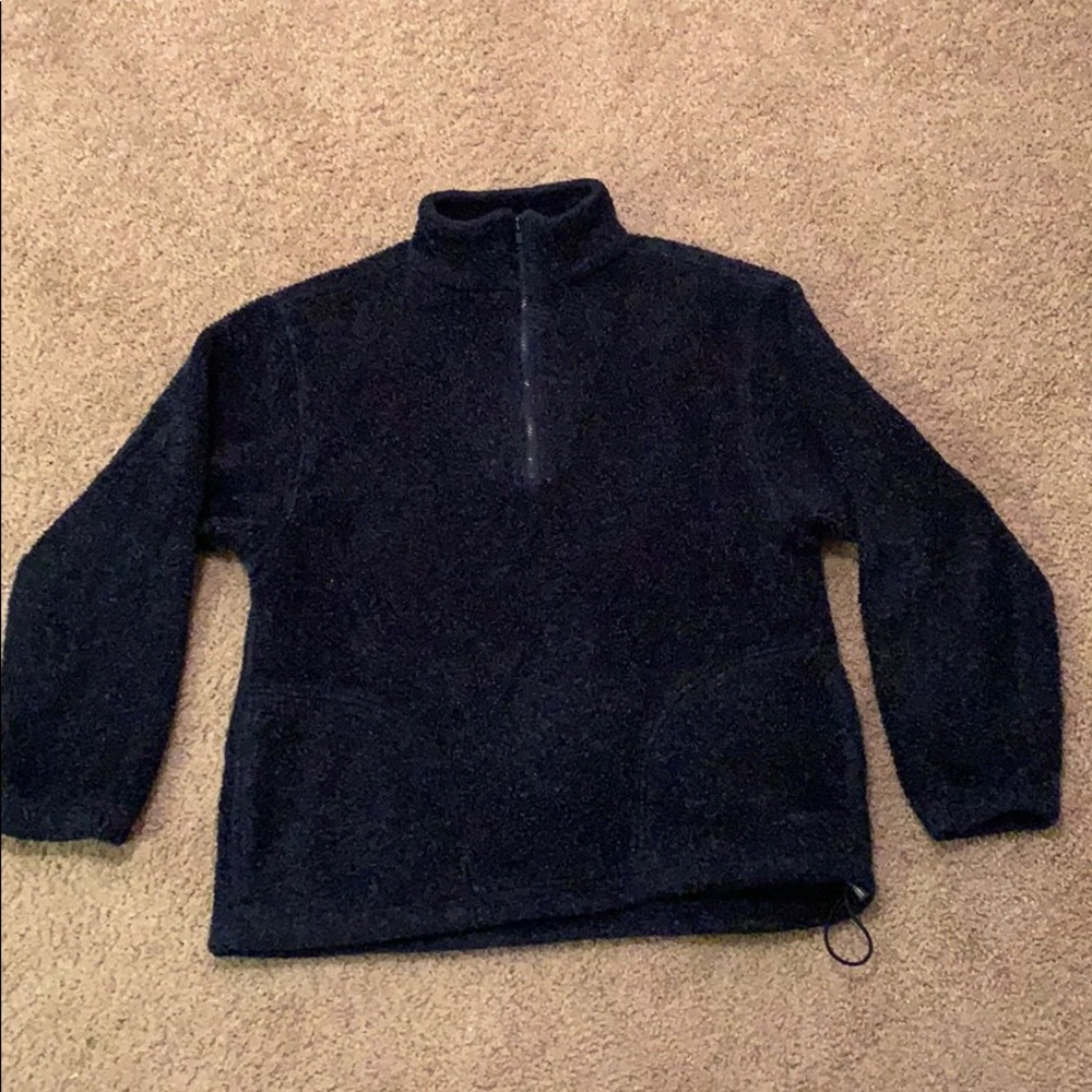 Navy Blue Fluffy Jacket